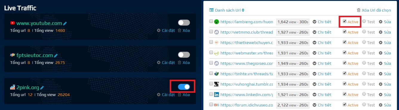 Hướng dẫn sử dụng Live Traffic