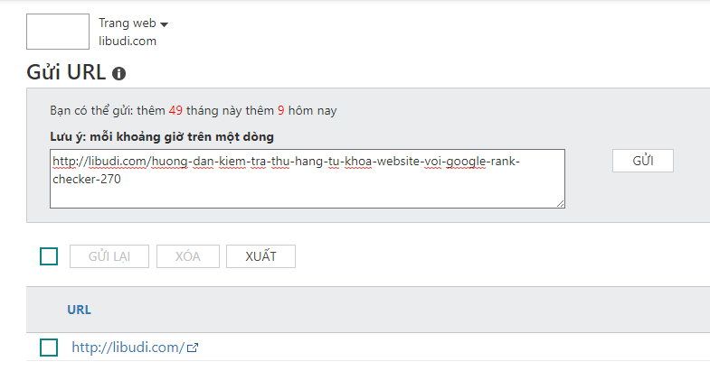 Submit Url Bing