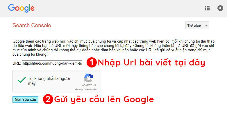 Submit bài viết Google