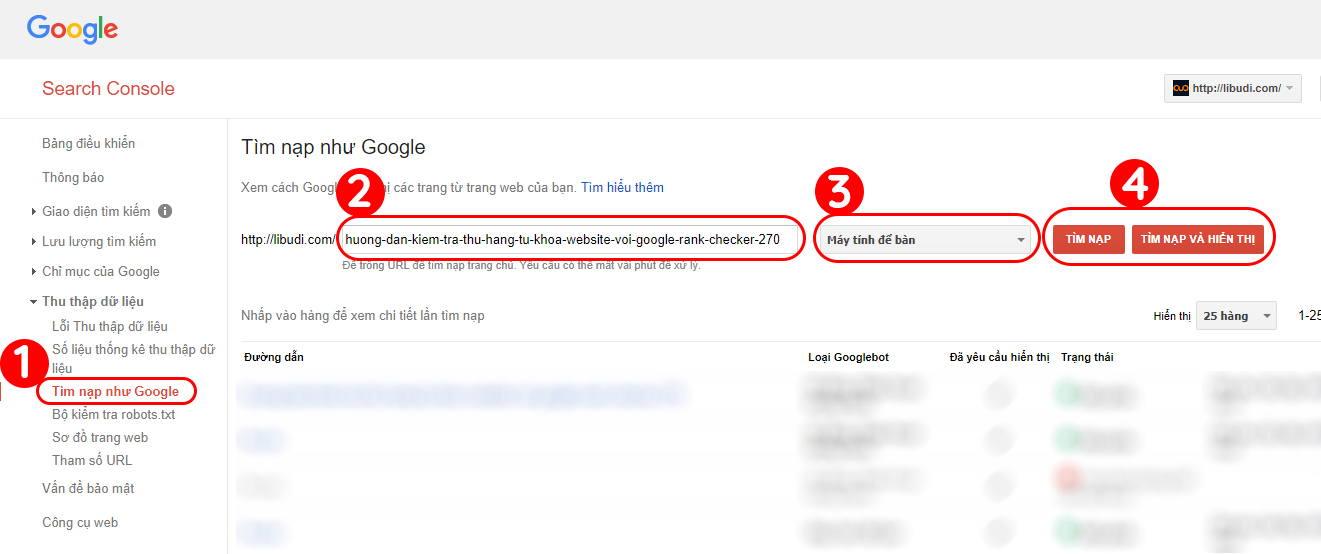 Tìm nạp như Google