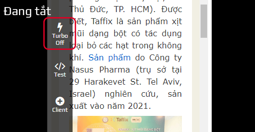 Tắt turbo view Live Traffic