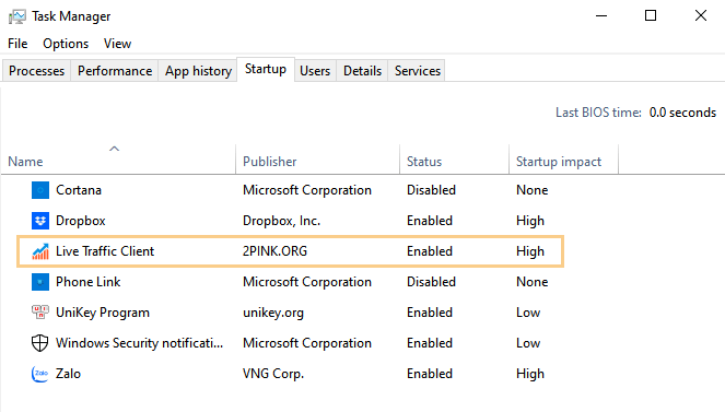 Bất cứ ứng dụng nào bạn đã thêm vào thư mục Startup sẽ khởi động cùng hệ thống.