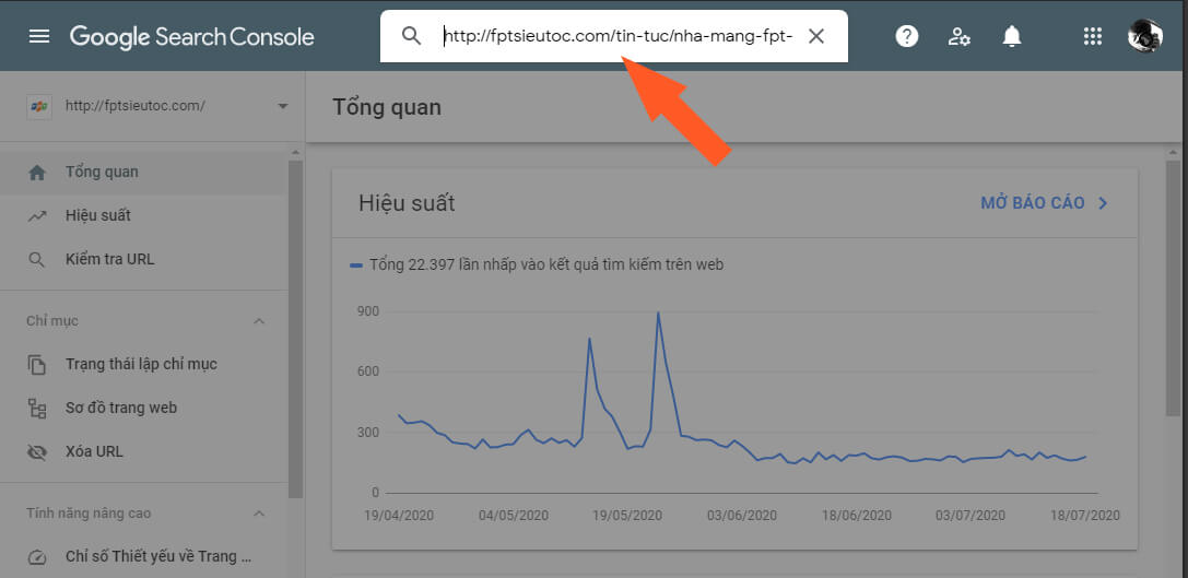 Gửi url bài viết trong Google Search Console